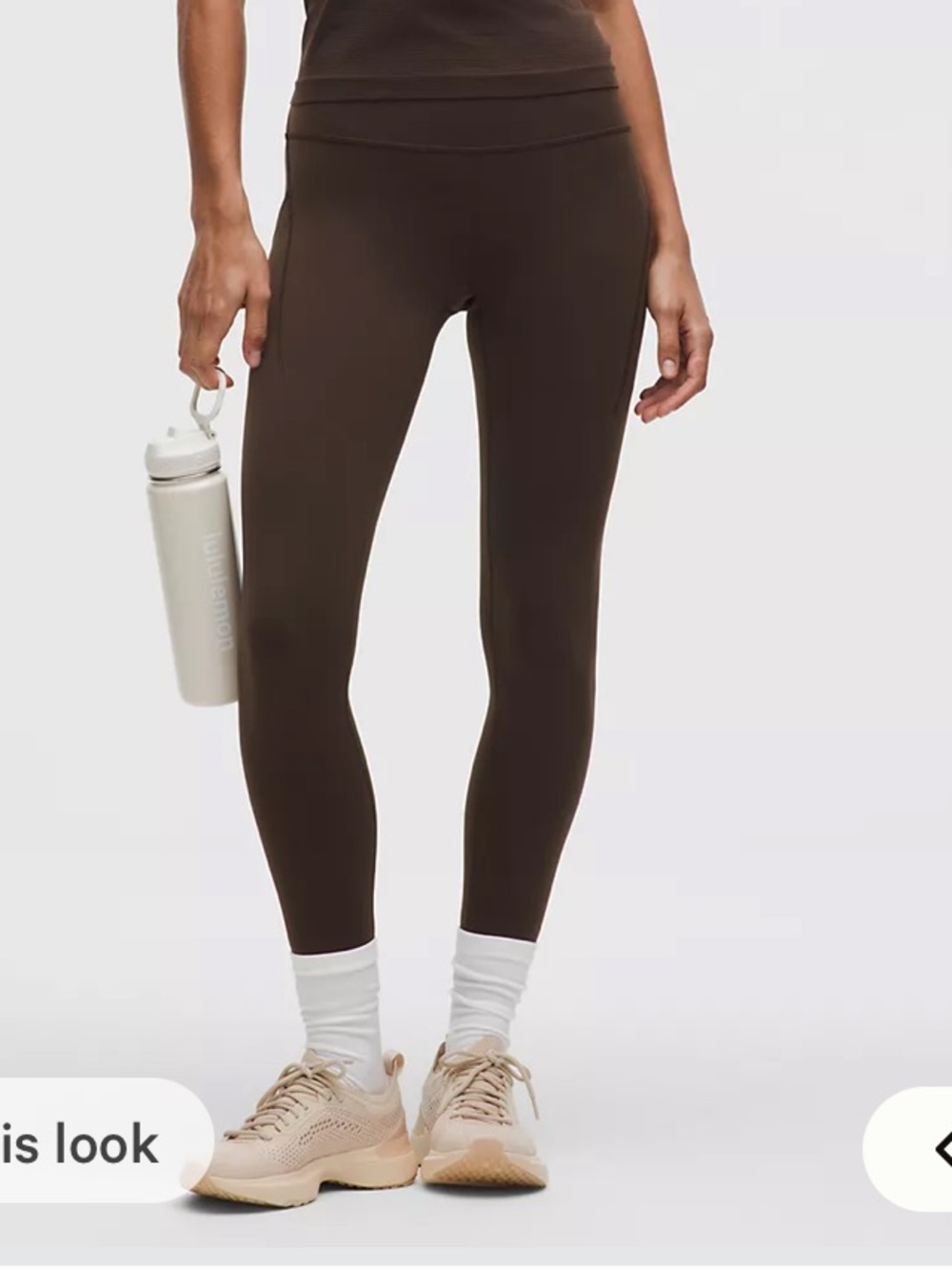Lululemon Wunder Train High-Rise Tight with Pockets 25" Sz 4 Walnut Crunch Brown
